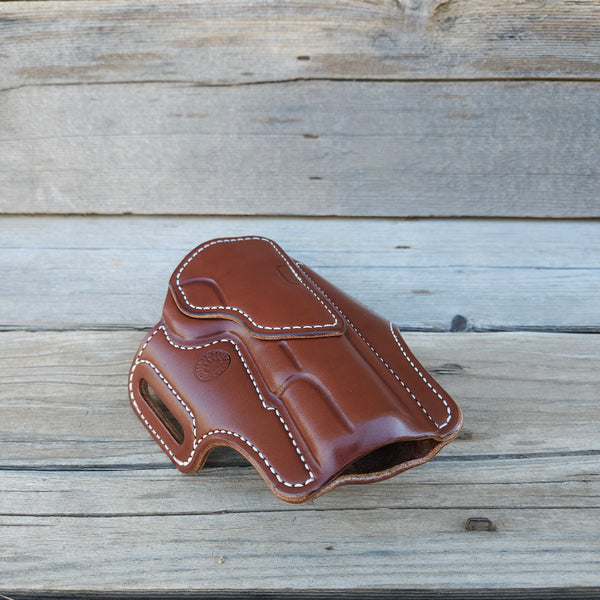 5" 1911 Classic Holster All Brown with White Stitching