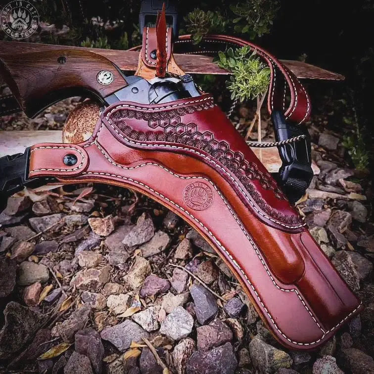 Adjusting the harness on a Draekan leather chest holster - Just In Case Holsters