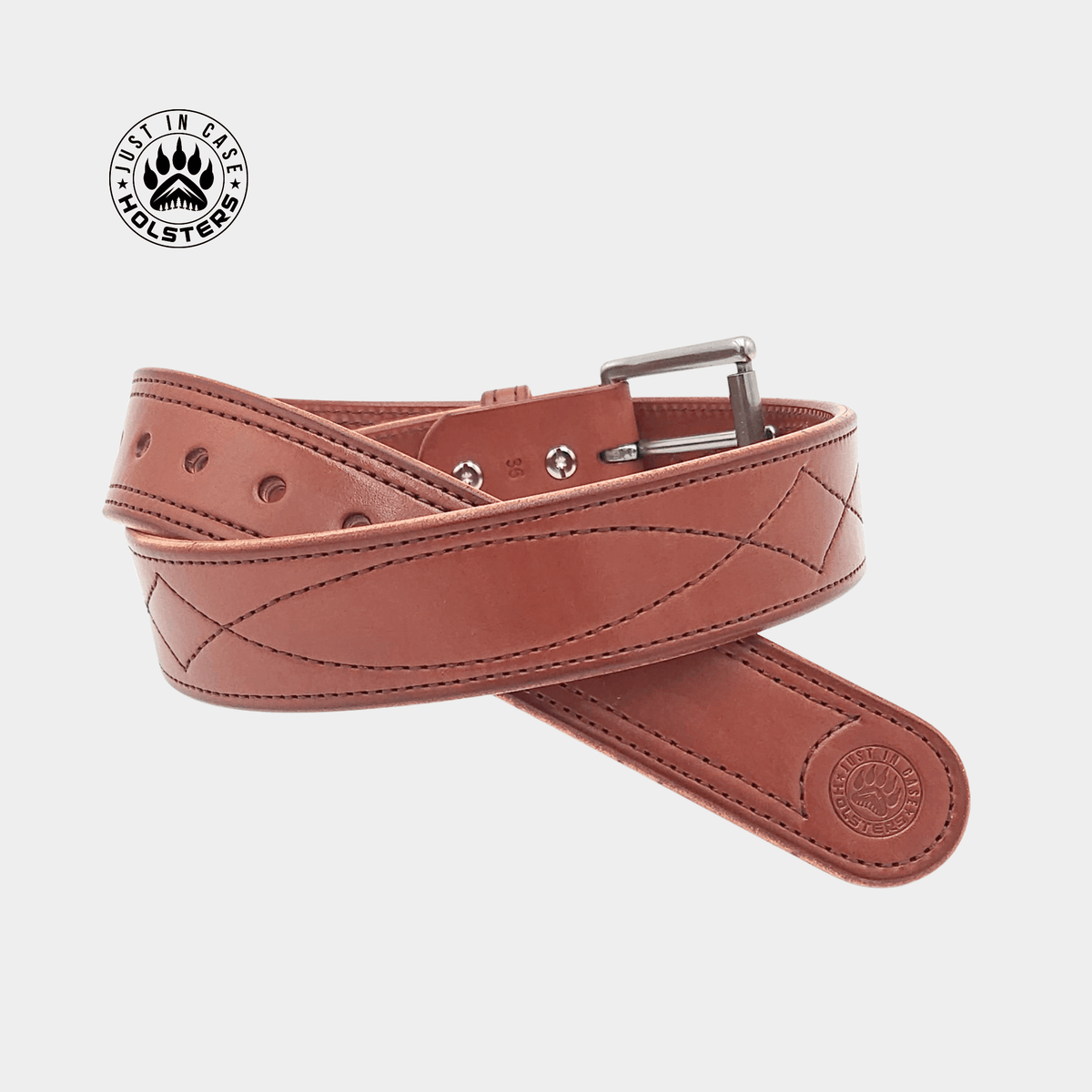 1.75" Fancy Stitch "Gun Fighter" Belt - Just In Case Holsters