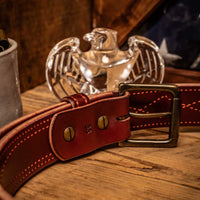 1.5" Fancy Stitch "Gun Fighter" Belt