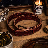 1.5" Fancy Stitch "Gun Fighter" Belt